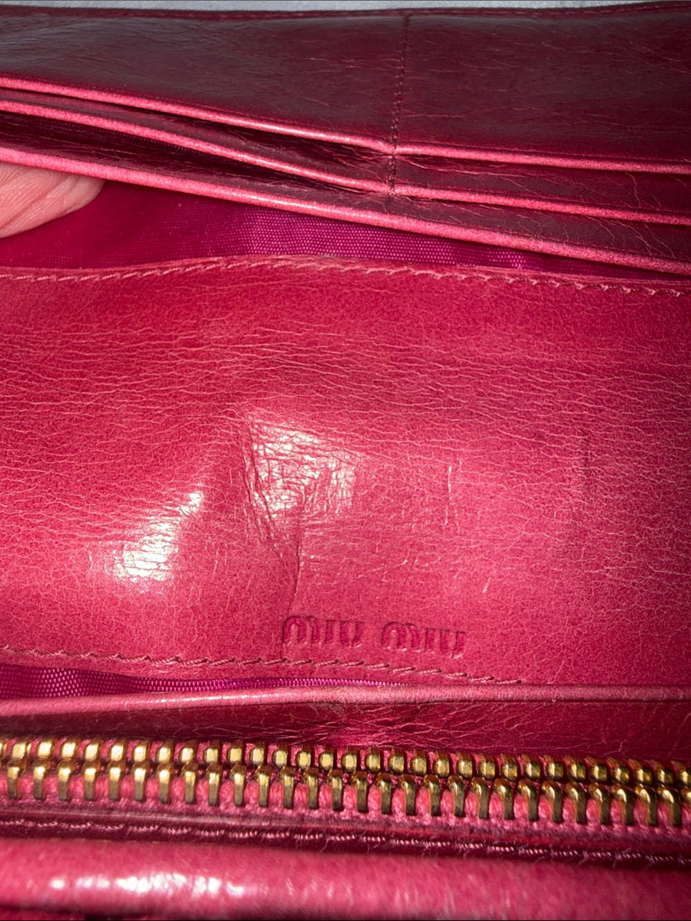 Miu Miu Pink Contental Leather Wallet Clutch - Picture 14 of 15